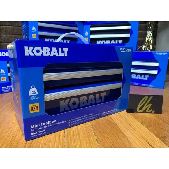 New 25th Anniversary Kobalt Mini Toolbox Blue Two Drawer - Picture 4 of 7